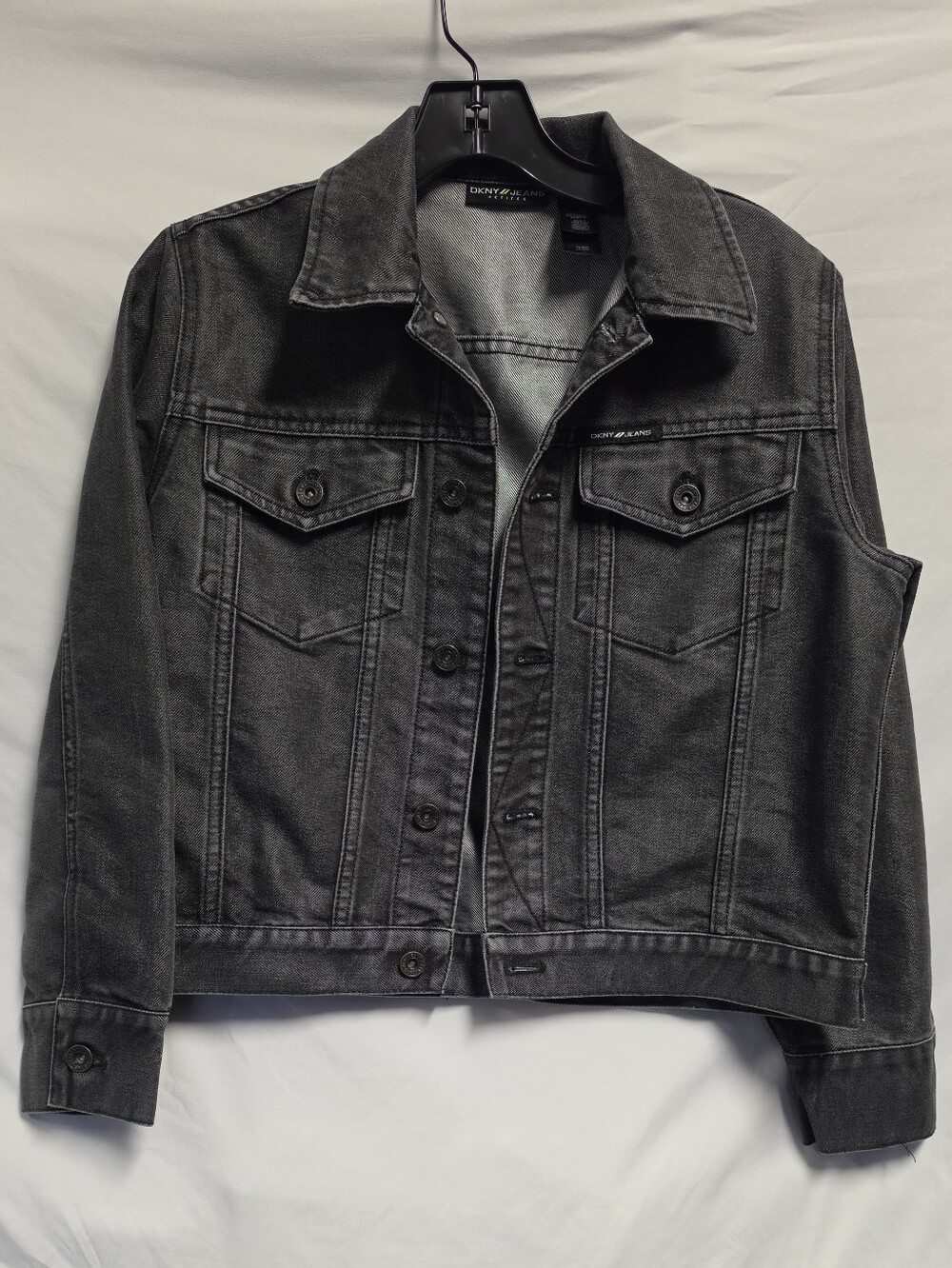 DKNY Black Denim Trucker Jacket